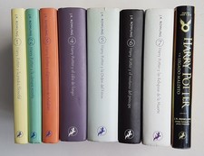 Lot complet de 8 livres Harry Potter reliés en espagnol + fichiers audio