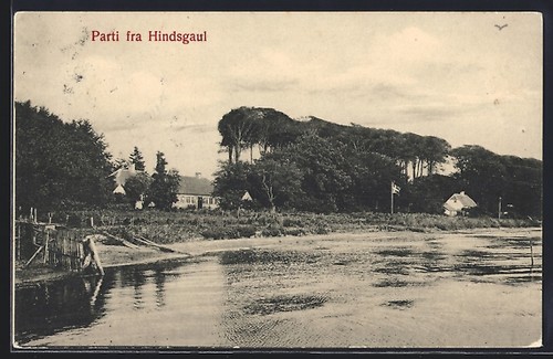 Postcard hindsgaul place lot - place,