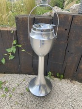 Vintage 60s-70s Chrome Stand Ashtray Interior Exterior.
