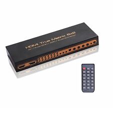 C04D HDMI Matrice 6x2 Splitter 4Kx2K Commutateur Audio Vidéo De Edid pour PC TV