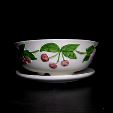 N23.664 Ceramic Earthenware Fruit Vegetable Art Table Drainer Cup France White