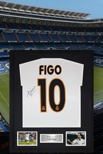 Signed Framed Luis Figo Real Madrid Shirt Inter Milan Portugal Sporting Lisbon