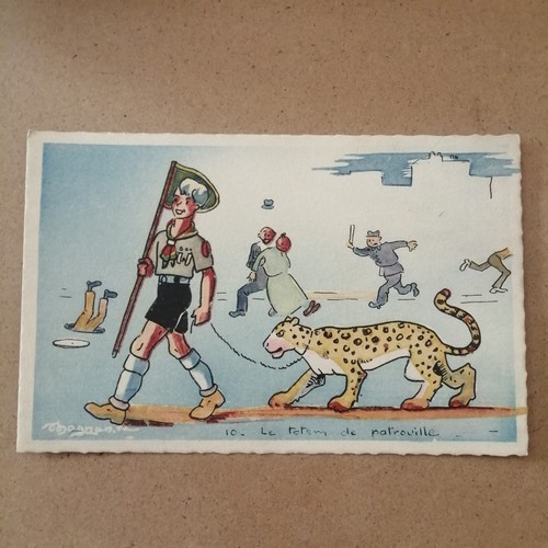 Carte postale scouts le - -,