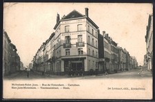Old postcard Molenbeek-Saint-Jean, Rue de l ́Intendant, Carrefour 
