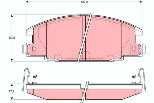 Kit plaquettes frein - kit,
