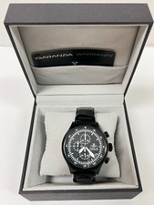 Montres De Luxe Milano Men's Type 12 Black All-Aluminum Chrono watch NEW