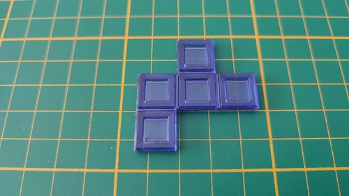 Polyominos bleu pentomino f - bleu,