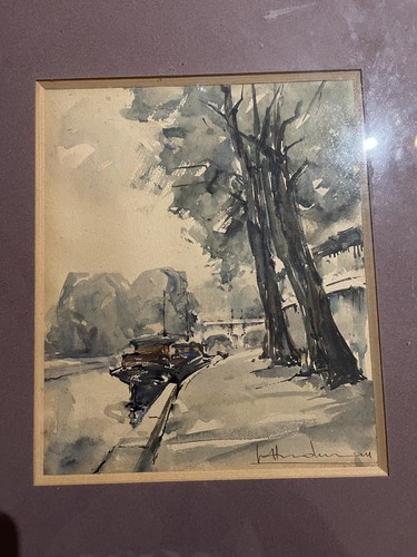 Tableau aquarelle peniche - aquarelle, a