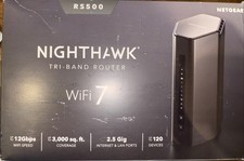 Netgear Nighthawk RS500 BE12000 WiFi 7 Router 12Gbps 6Ghz Tri-Band 2.5Gb WAN