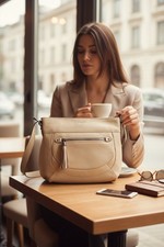 Sac Bandoulière Femme Beige