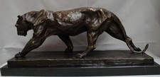 Statue Sculpture Panthere Animalier Style Art Deco Style Art Nouveau Bronze mass