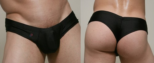 Slip string noir sexy l - s, xl