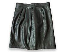 Vintage Cuir Classique Black Leather Mini Skirt Size 4