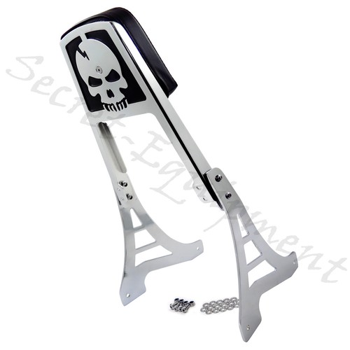 Black skull backrest - black, bar
