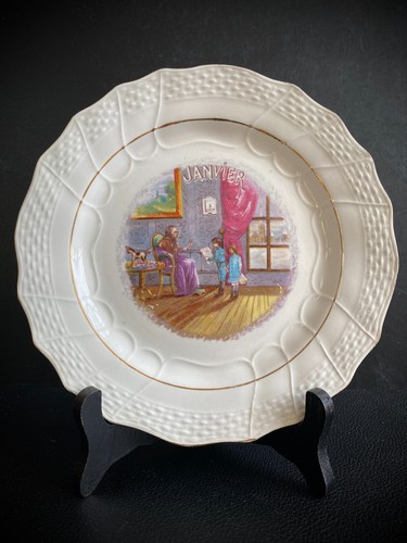 Assiette ancienne janvier - assiette,
