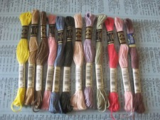 LOT DE 12 COTONS A BRODER DMC