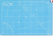 Tapis de Découpe A3 Bleu, Tapis de Coupe Auto-cicatrisant 30x44 CM, Planche de 