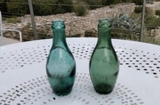 2 Antique PERRIER 25 Cl Old Water Bottle Glass French Antique