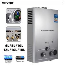 VEVOR Chauffe-Eau Mural ss Réservoir Portable Affichage Numérique Gaz Propane GP