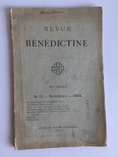 revue Bénédictine N°11 Novembre Abbaye De Maredsous Belgique 1892