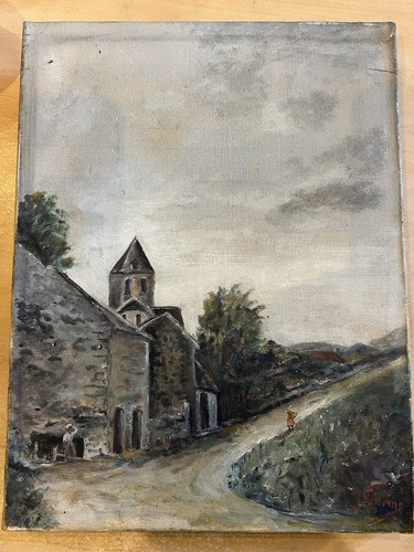 Tableau signé lemoine paysage - tableau,
