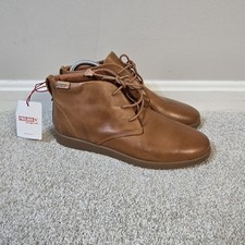 Pikolinos Womens Round Toe Leather Desert Ankle Boots Mallorca Brown NWT $190