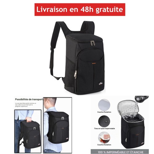 Sac dos isotherme 25l noir - isotherme,