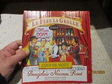 Ancienne Affiche Carton Guignol et le Père la Grolle Vin Quincié Beaujolais Rosé