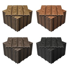Carreaux de sol dalles terrasse jardin en WPC aspect bois 1/2/3/4/5 m² au choix