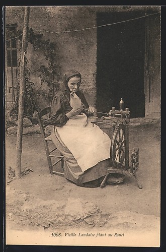 Cpa vieille landaise - landaise, au
