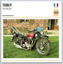TERROT 500 NSSL-JAP 1933 France Edito Service Atlas Motorcycle Card
