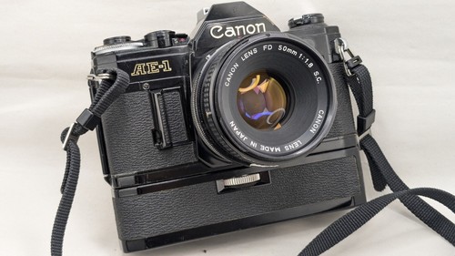 Canon noir avec objectif - noir,