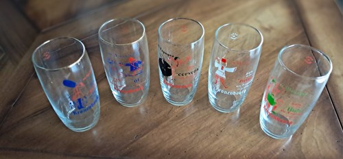 Lot verres bière vintage - 5,