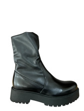 Bottes Basses Femme Noires En Cuir 473/ROCCIA MADE IN ITALY