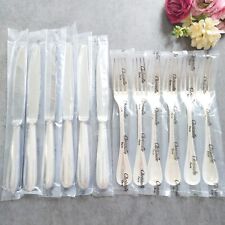 Christofle Perles 12pcs Silverplate Flatware Table Knife Fork Brand New
