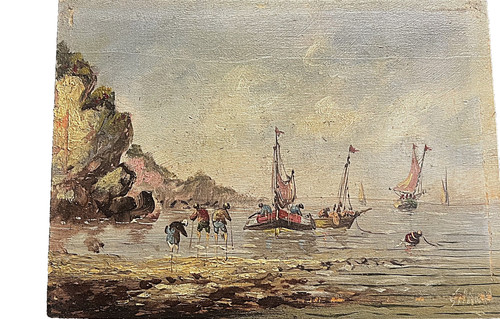 Huile sur panneau - ,, voiliers