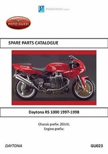 Moto Guzzi parts manual book 1997 & 1998 Daytona RS 1000 