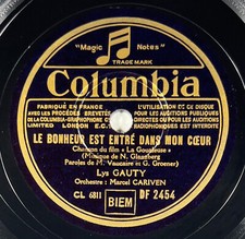 Lys Gauty : Le bonheur est entré dans mon coeur 78 tours rpm COLUMBIA DF 2454