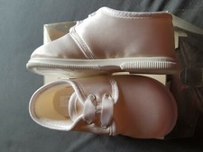 Chaussure cérémonie mariage baptême enfant garçon bébé en satin blanc en 21/22