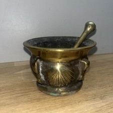 Mortier Et Pilon D’apothicaire En Bronze Coquillage Coquille Saint Jacques