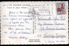 ILE OLERON / SAINT-TROJAN (17) SHRIMP FISHERMEN / TRAIN cancellation in 1965