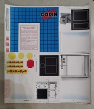 Planche montage de la cuisinière à feu continu Godin de 1963 - Format : 26x23 cm