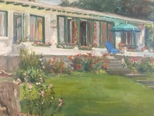 Beautiful Painting Paper Gouache Renée MOURGUE VAQUIER Flower Art Garden Home Art