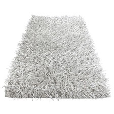 Tapis Shaggy blanc moderne -