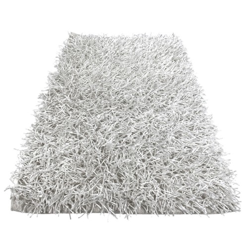 Tapis shaggy blanc moderne - shaggy,