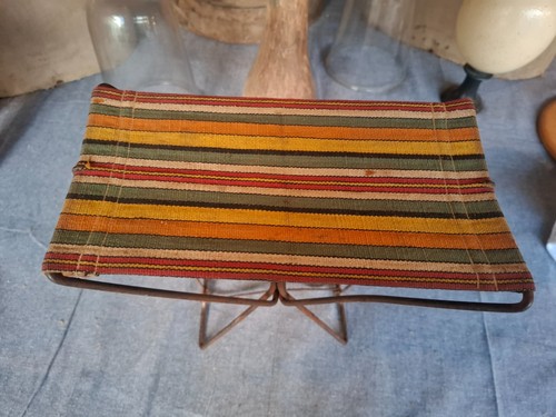 Siège pliant vintage pêche - siège,