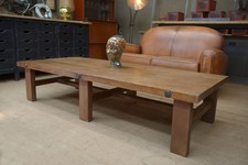 1950 Solid Oak 6 Foot Coffee Table