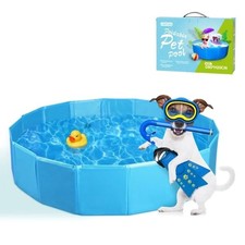Piscine Chien Pliable Nobleza 80cm PVC Résistant - Baignoire Chat Enfant