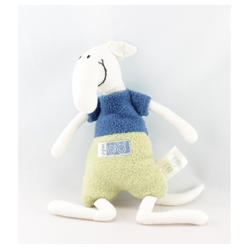 Doudou monstre tamanoir bleu