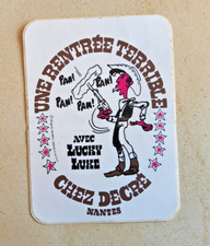 Autocollant ancien  sticker Lucky Luke Dargaud MORRIS 1981 DECRÉ Nantes vintage
